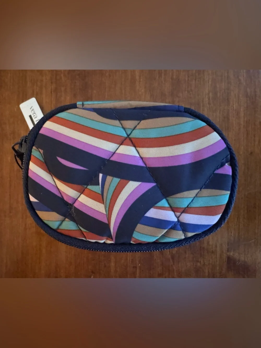 Vera Bradley Quilted Striped Mini Zip Case